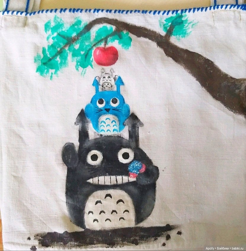 Сумка с росписью: Тоторо — Другие хобби и увлечения: сад