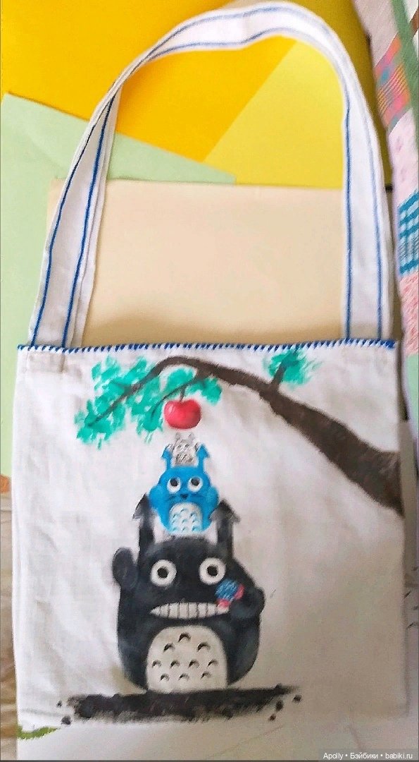 Сумка с росписью: Тоторо — Другие хобби и увлечения: сад (фото 3)