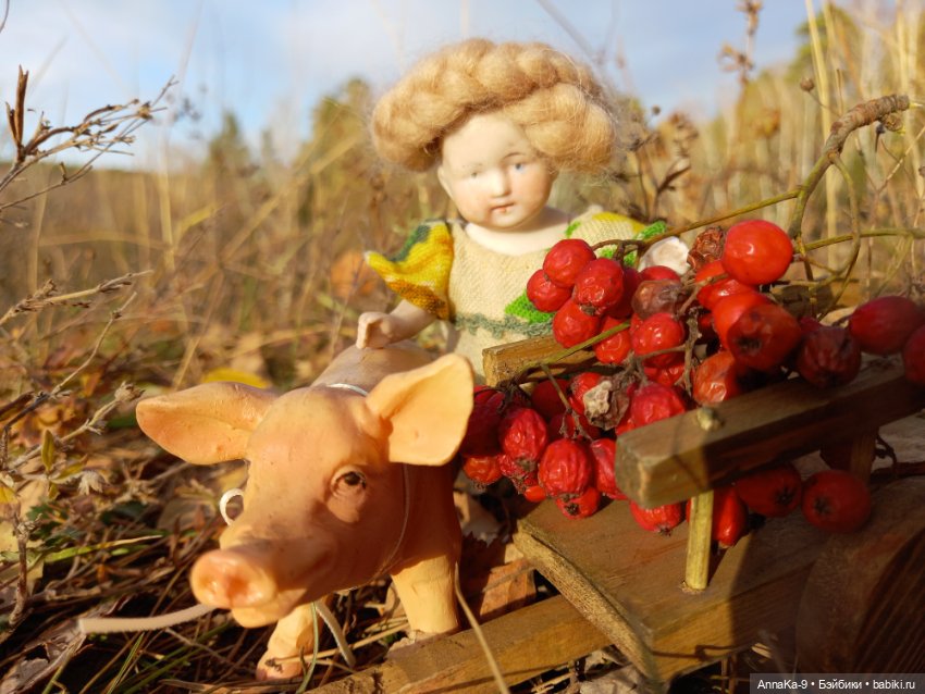 Листопад — Антикварные куклы Mignonette (Миньонетта): карманные