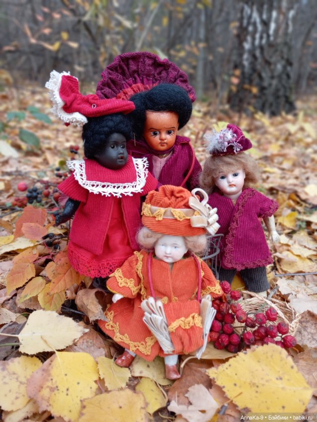 Листопад — Антикварные куклы Mignonette (Миньонетта): карманные