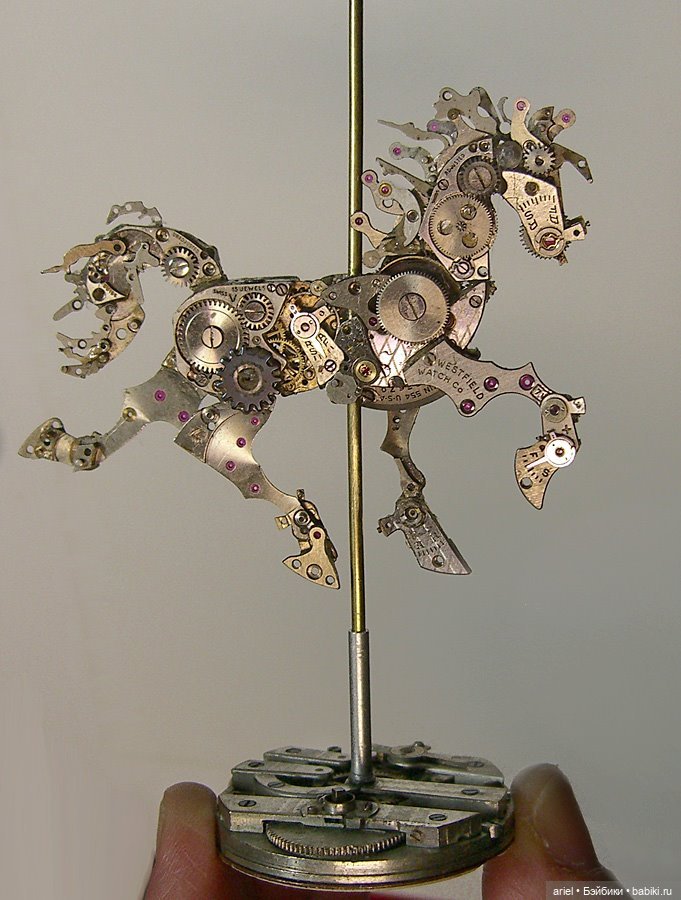 Эффектные крошечные скульптуры из переработанных часов от Сью Беатрис (Sue Beatrice) (фото 2)