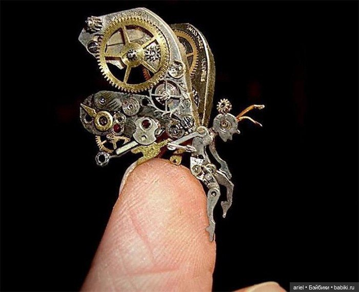 Эффектные крошечные скульптуры из переработанных часов от Сью Беатрис (Sue Beatrice) (фото 8)