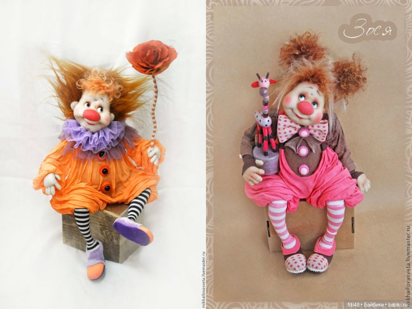 Жил на арене рыжий клоун. Авторские куклы Светланы Михайловой