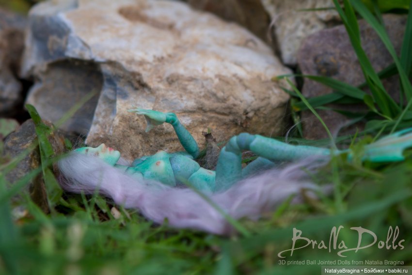 Русалка 17см — Авторские шарнирные куклы своими руками: лепка