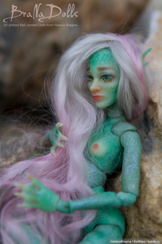 Русалка 17см — Авторские шарнирные куклы своими руками: лепка
