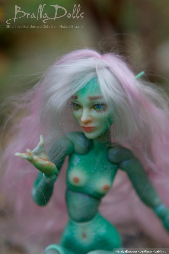 Русалка 17см — Авторские шарнирные куклы своими руками: лепка