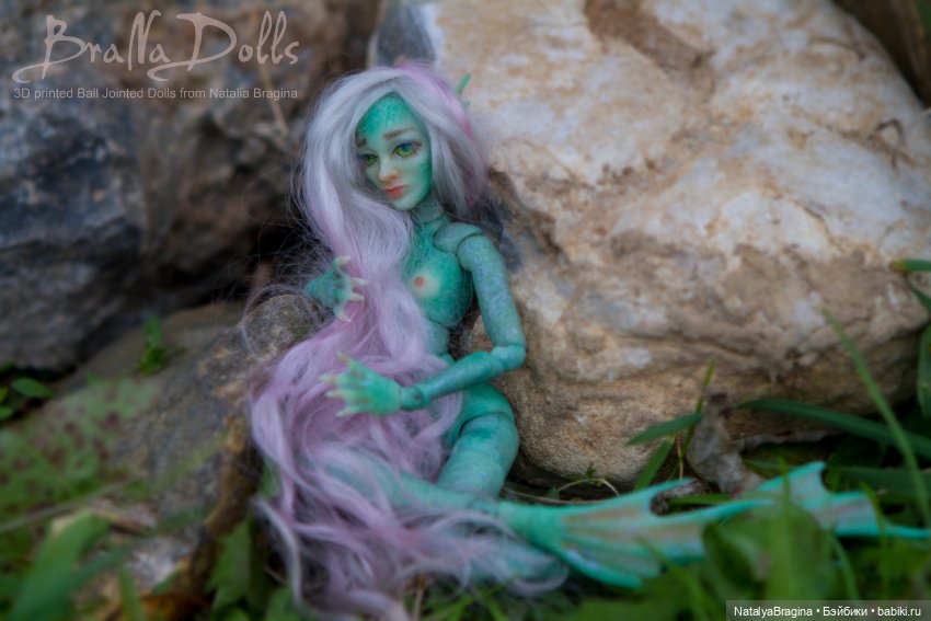 Русалка 17см — Авторские шарнирные куклы своими руками: лепка