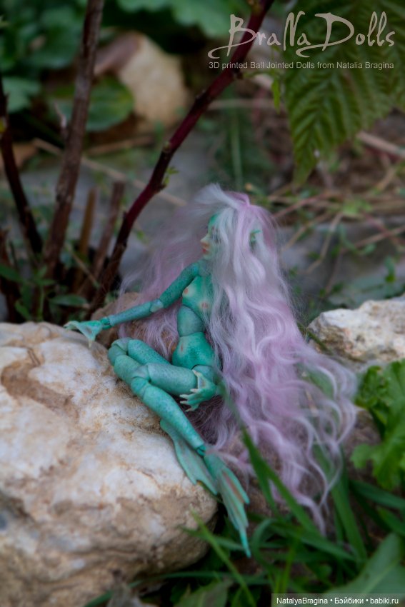 Русалка 17см — Авторские шарнирные куклы своими руками: лепка (фото 10)
