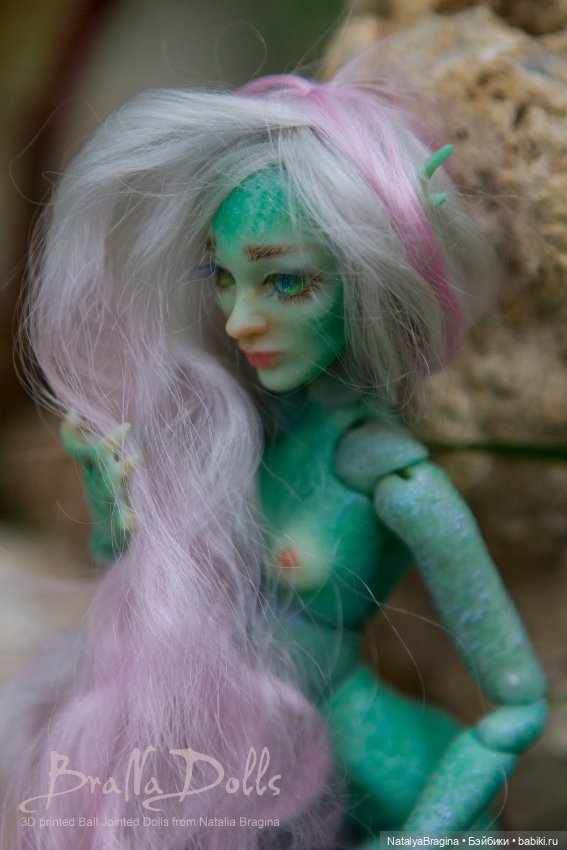 Русалка 17см — Авторские шарнирные куклы своими руками: лепка