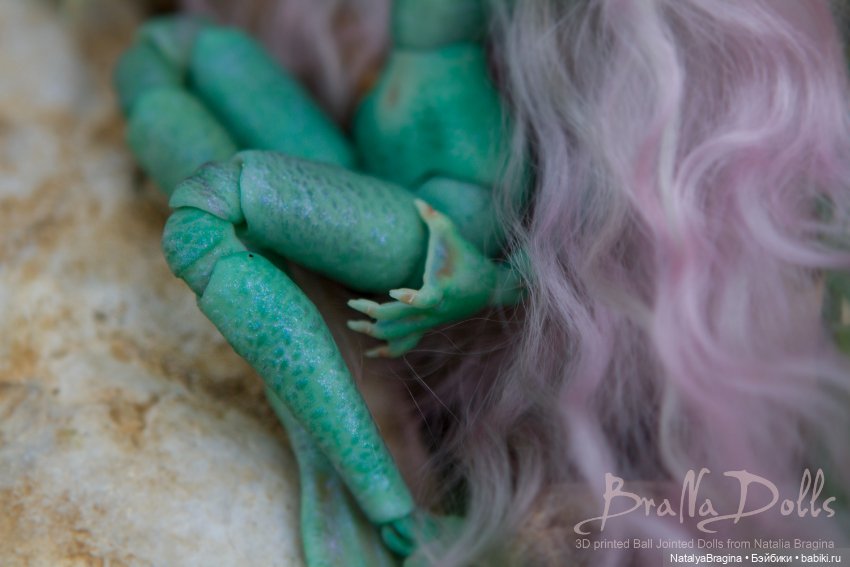 Русалка 17см — Авторские шарнирные куклы своими руками: лепка (фото 9)