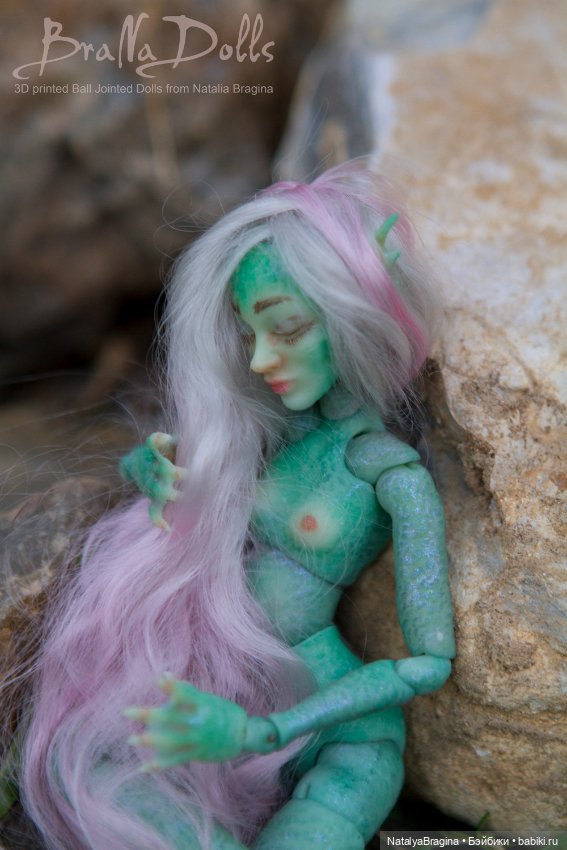 Русалка 17см — Авторские шарнирные куклы своими руками: лепка