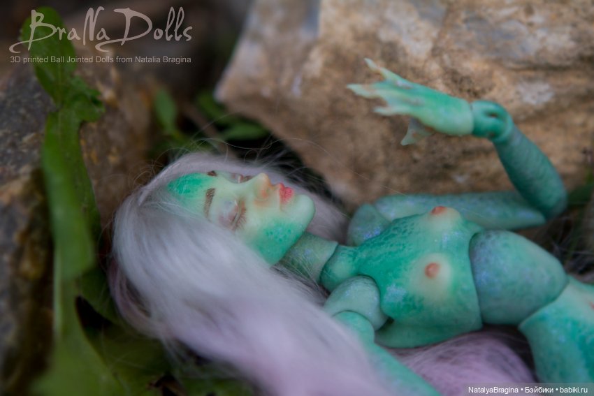 Русалка 17см — Авторские шарнирные куклы своими руками: лепка
