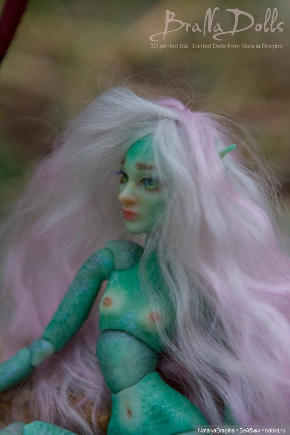 Русалка 17см — Авторские шарнирные куклы своими руками: лепка