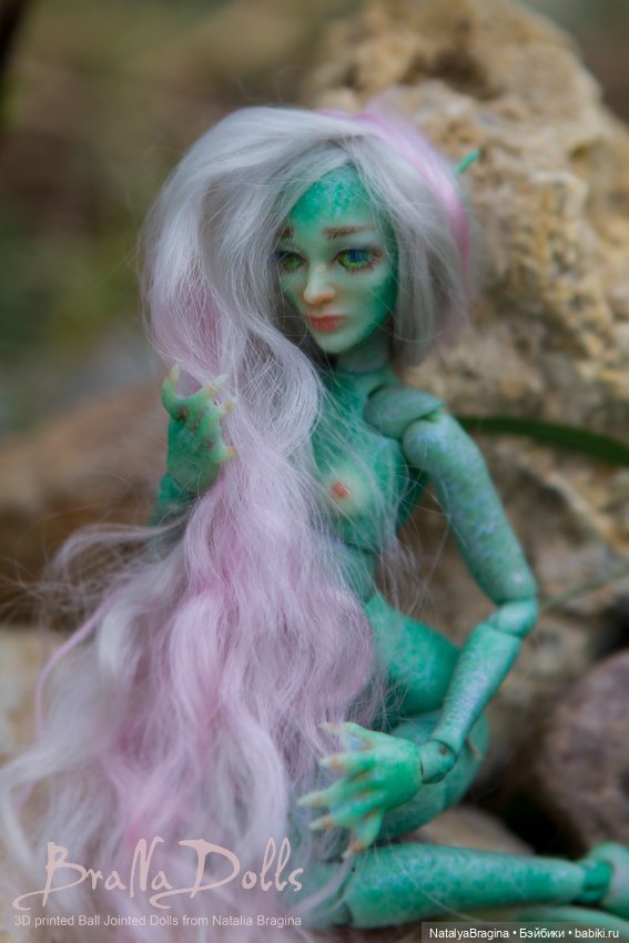 Русалка 17см — Авторские шарнирные куклы своими руками: лепка