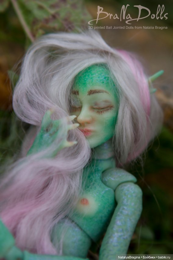 Русалка 17см — Авторские шарнирные куклы своими руками: лепка
