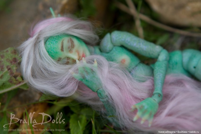 Русалка 17см — Авторские шарнирные куклы своими руками: лепка