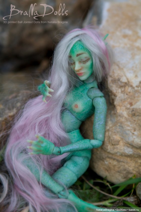 Русалка 17см — Авторские шарнирные куклы своими руками: лепка