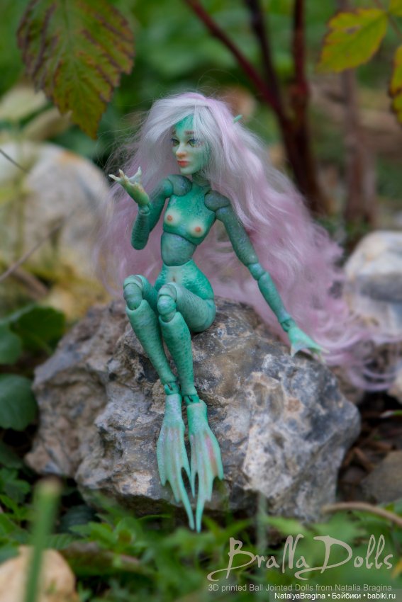 Русалка 17см — Авторские шарнирные куклы своими руками: лепка (фото 6)