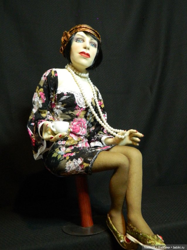 Текстильная кукла Француженка (фото 3)