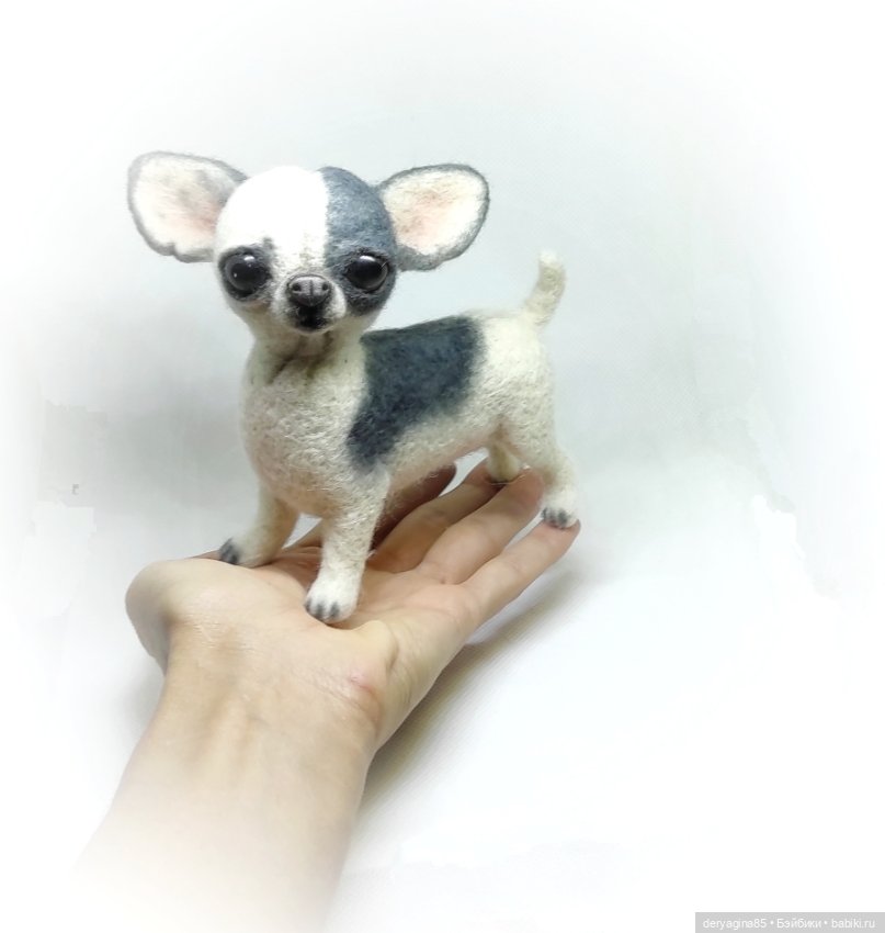 Чихуахуа — Валяные игрушки из шерсти: сухое валяние (фото 6)