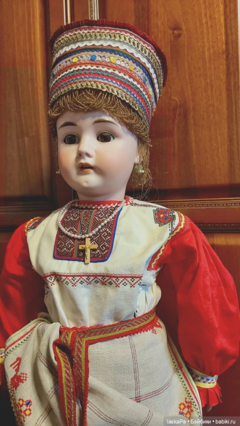 Русский костюм для куклы — Куклы Adam Szrajer (Шраер) и Fingerhut (Фингергут): Польша (фото 4)