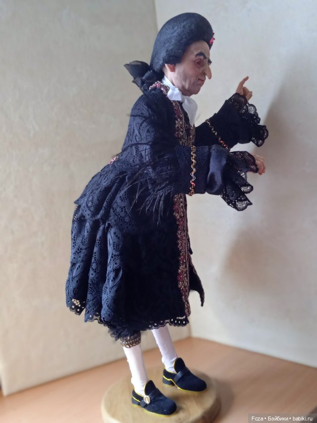 Министр Чёрная курица — Лепка авторских кукол: полимерная глина (фото 3)