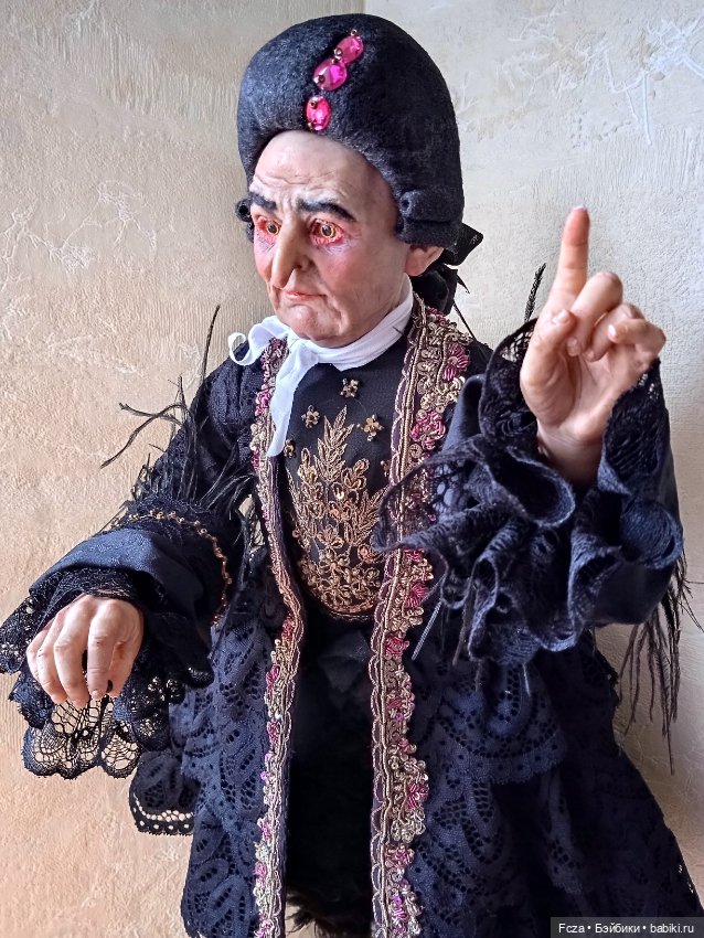 Министр Чёрная курица — Лепка авторских кукол: полимерная глина (фото 2)