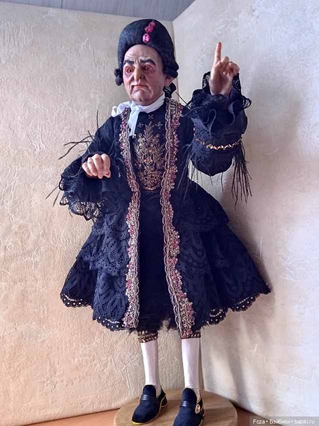 Министр Чёрная курица — Лепка авторских кукол: полимерная глина (фото 6)