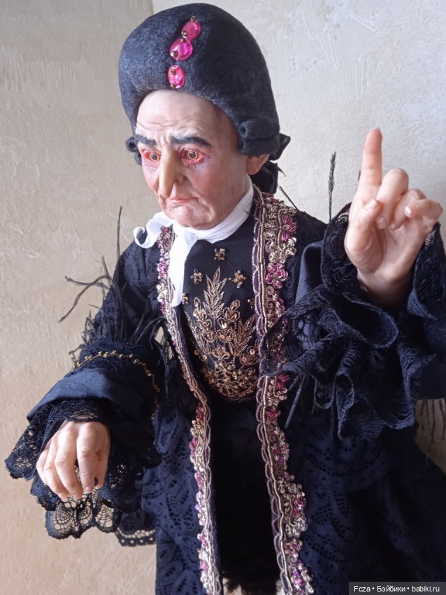 Министр Чёрная курица — Лепка авторских кукол: полимерная глина (фото 4)