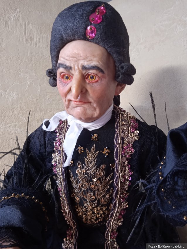 Министр Чёрная курица — Лепка авторских кукол: полимерная глина (фото 5)