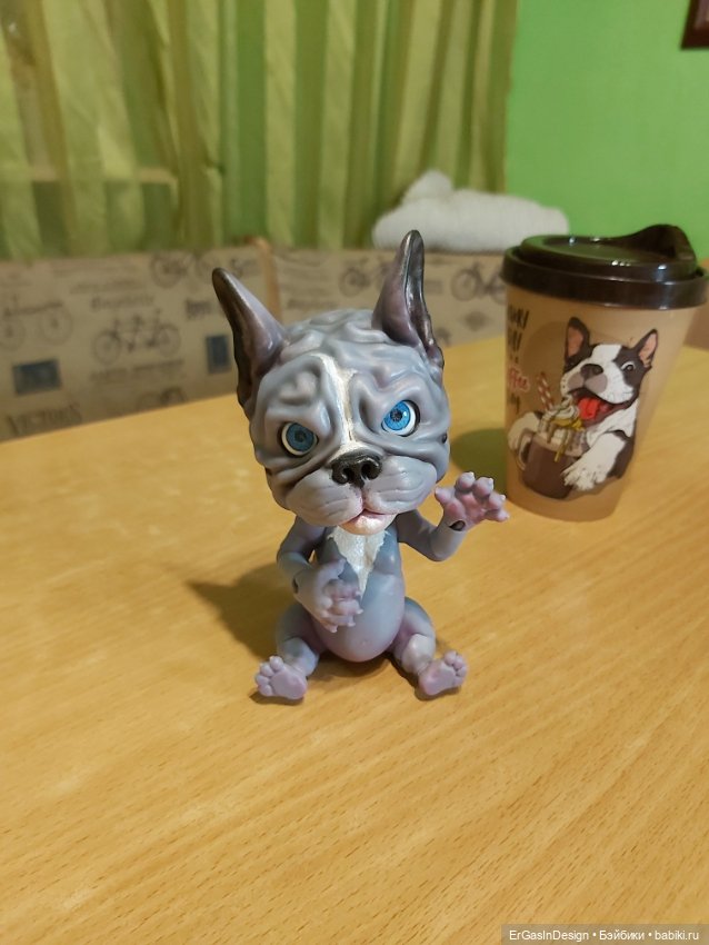 Французский бульдог BJD — Авторские работы в частных коллекциях: домашние фото кукол и игрушек