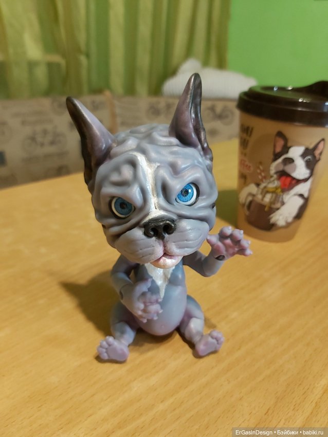 Французский бульдог BJD — Авторские работы в частных коллекциях: домашние фото кукол и игрушек