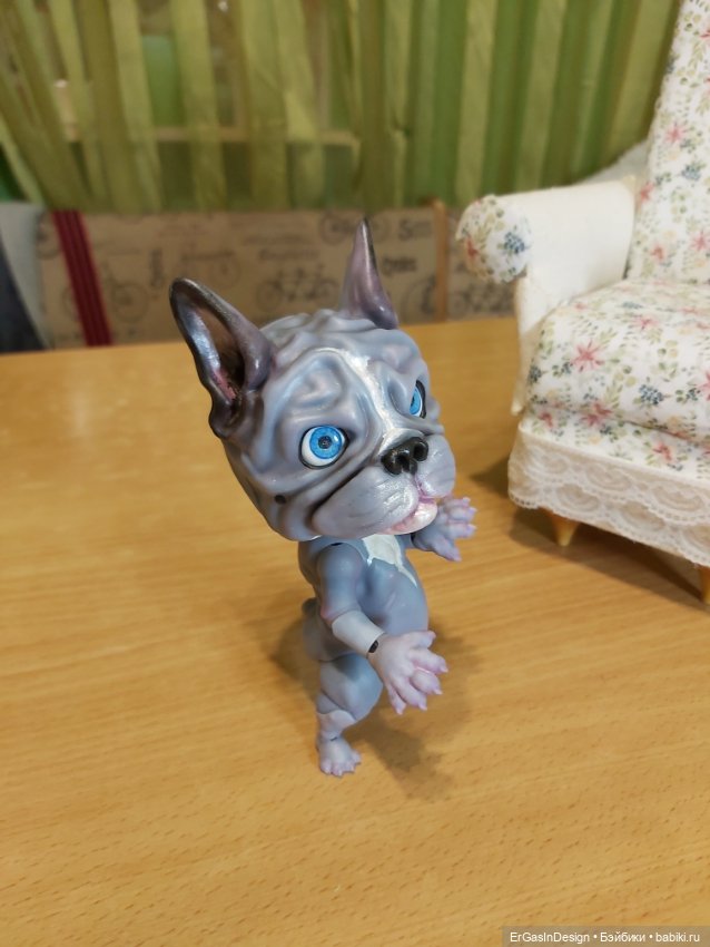 Французский бульдог BJD — Авторские работы в частных коллекциях: домашние фото кукол и игрушек