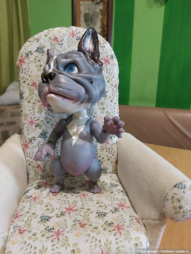 Французский бульдог BJD — Авторские работы в частных коллекциях: домашние фото кукол и игрушек (фото 4)