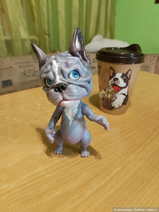 Французский бульдог BJD — Авторские работы в частных коллекциях: домашние фото кукол и игрушек