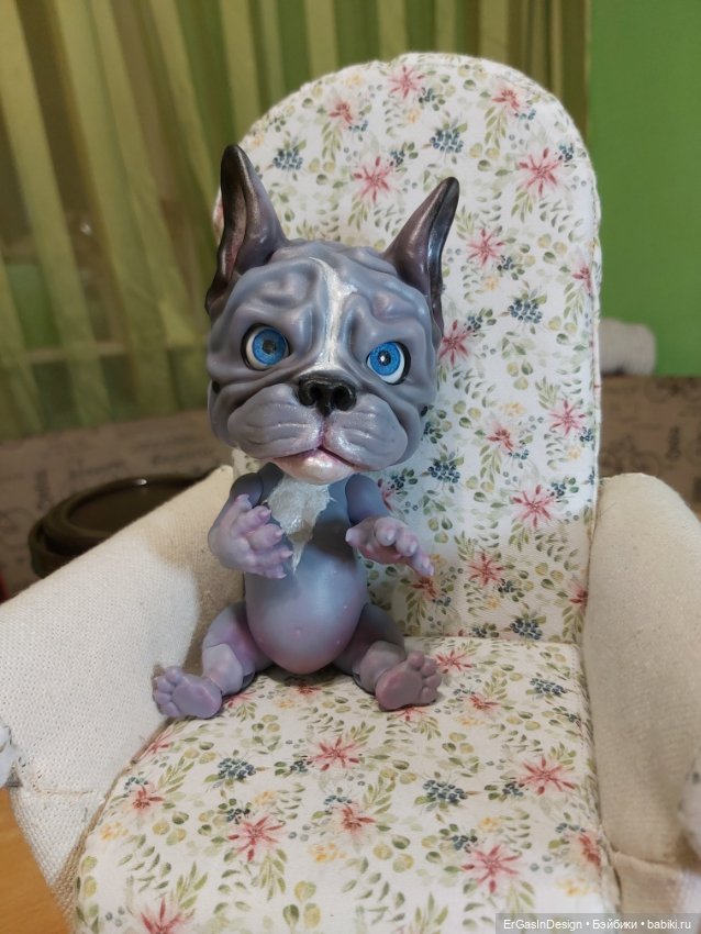 Французский бульдог BJD — Авторские работы в частных коллекциях: домашние фото кукол и игрушек (фото 6)