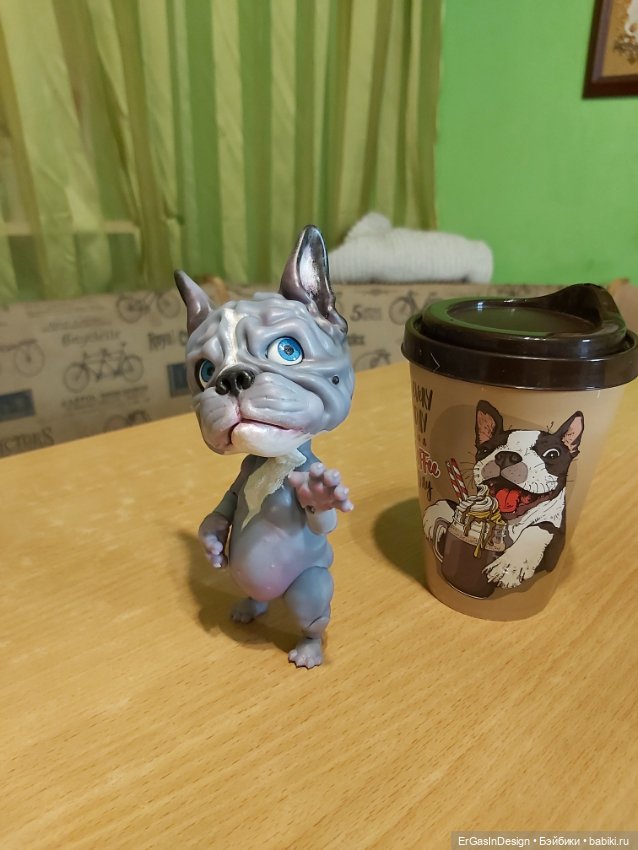 Французский бульдог BJD — Авторские работы в частных коллекциях: домашние фото кукол и игрушек