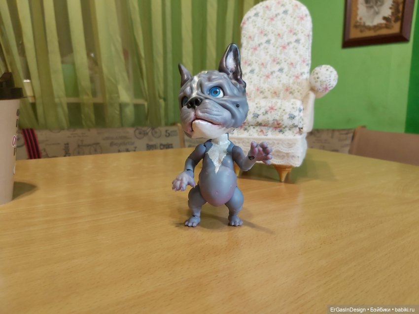 Французский бульдог BJD — Авторские работы в частных коллекциях: домашние фото кукол и игрушек (фото 7)