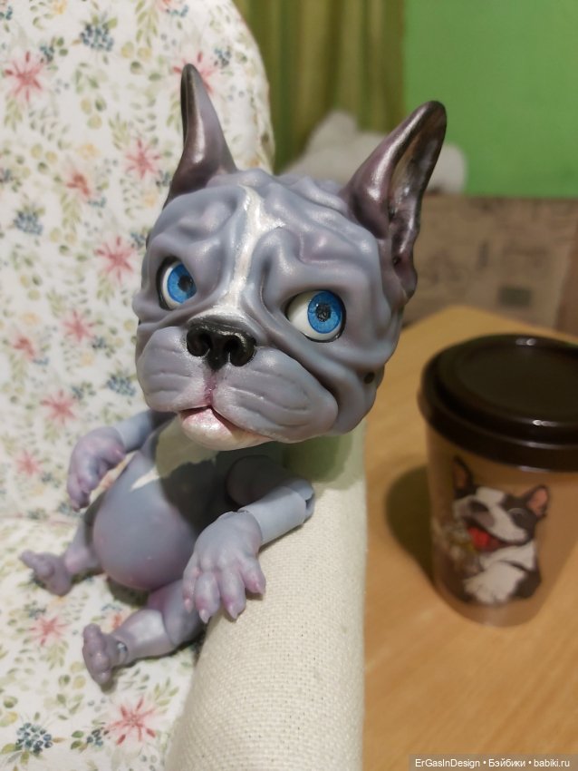 Французский бульдог BJD — Авторские работы в частных коллекциях: домашние фото кукол и игрушек