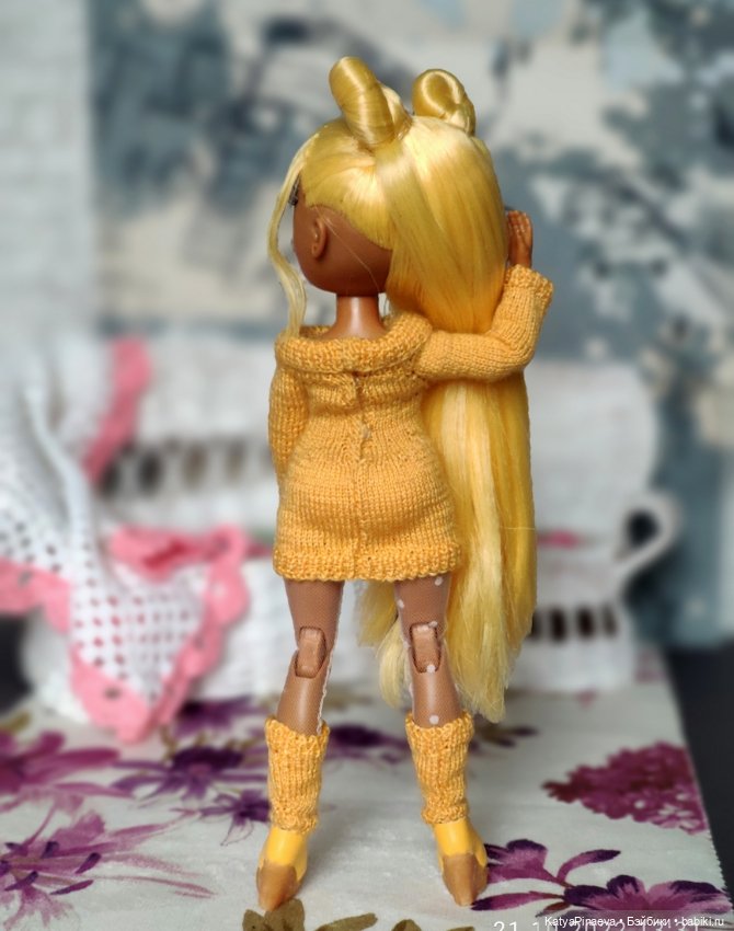 Вязаный аутфит для Сани — Куклы Rainbow High (Рейнбоу Хай (фото 4)