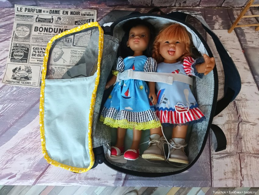 Эксперимент. Рюкзак - переноска для куколок подружек
