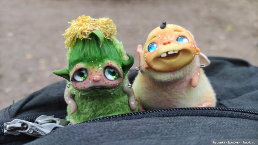 Шабунята — Игрушки в смешанной технике (мех и глина): Арт