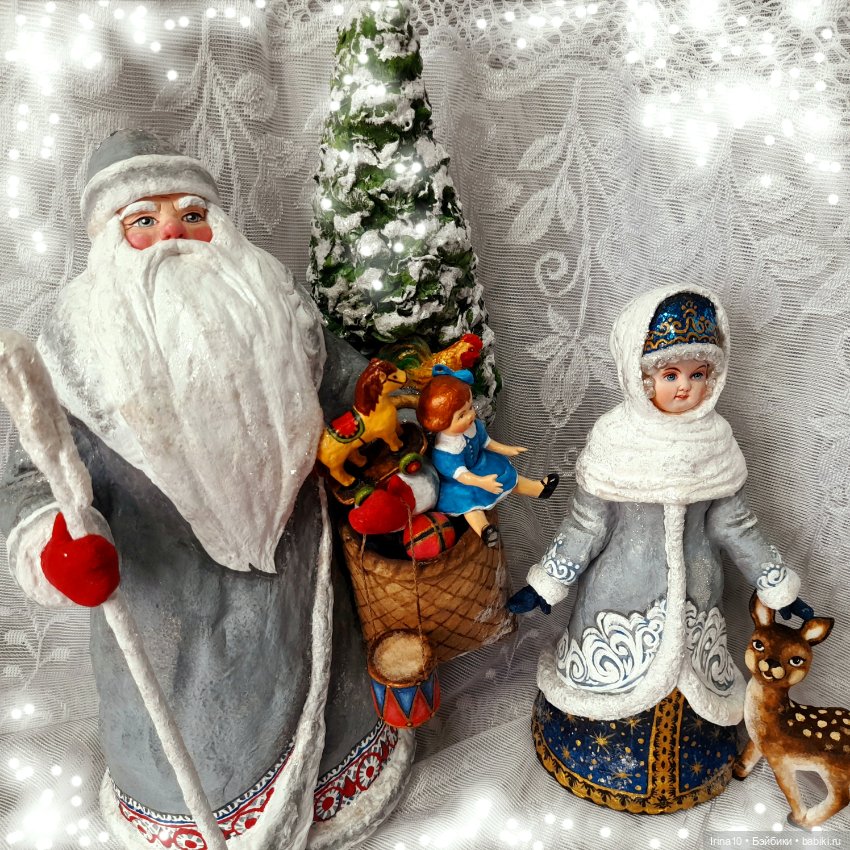 Зимние волшебники — Ватные игрушки на елку: ретро (фото 2)