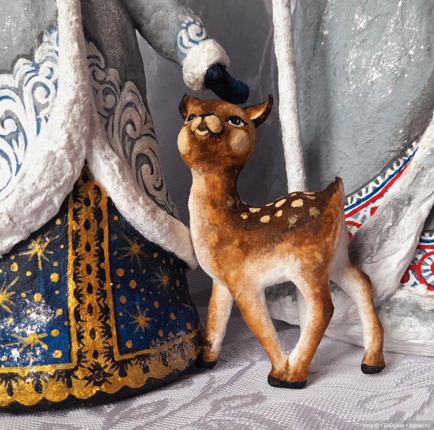 Зимние волшебники — Ватные игрушки на елку: ретро