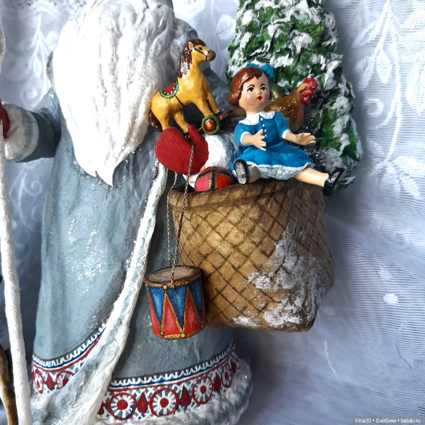 Зимние волшебники — Ватные игрушки на елку: ретро