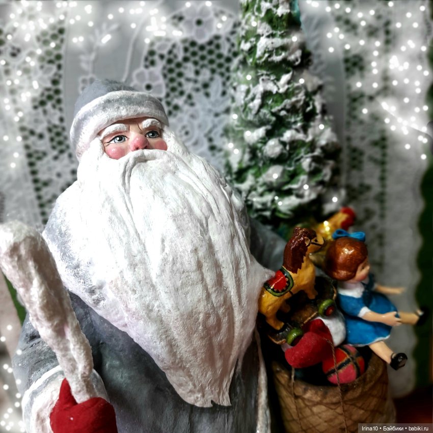 Зимние волшебники — Ватные игрушки на елку: ретро