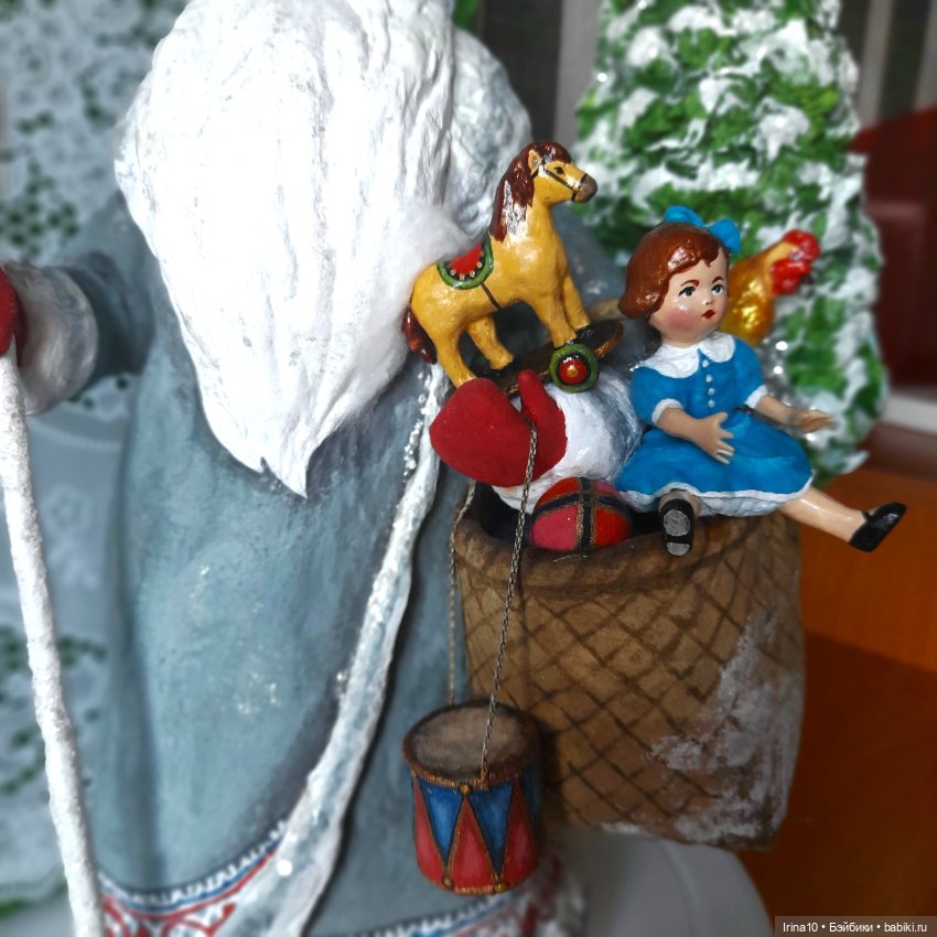 Зимние волшебники — Ватные игрушки на елку: ретро