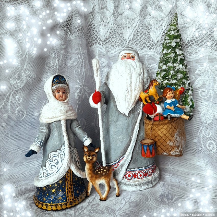 Зимние волшебники — Ватные игрушки на елку: ретро (фото 3)