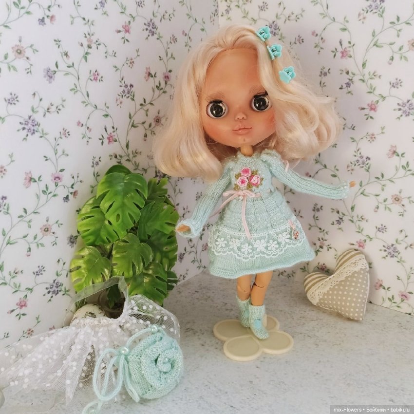 Вяжу куколкам.. голубой — Одежда и обувь для кукол своими руками: фото (фото 3)