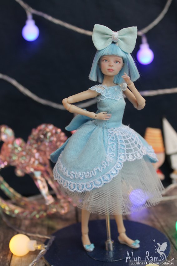 Ч.1 (открытые глазки) ООАК моего авторства БЖД МАЛЬВИНА 1/12 Сахарок Натальи Петровой